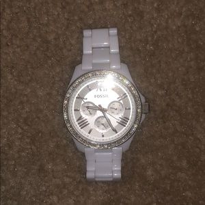 white fossil watch